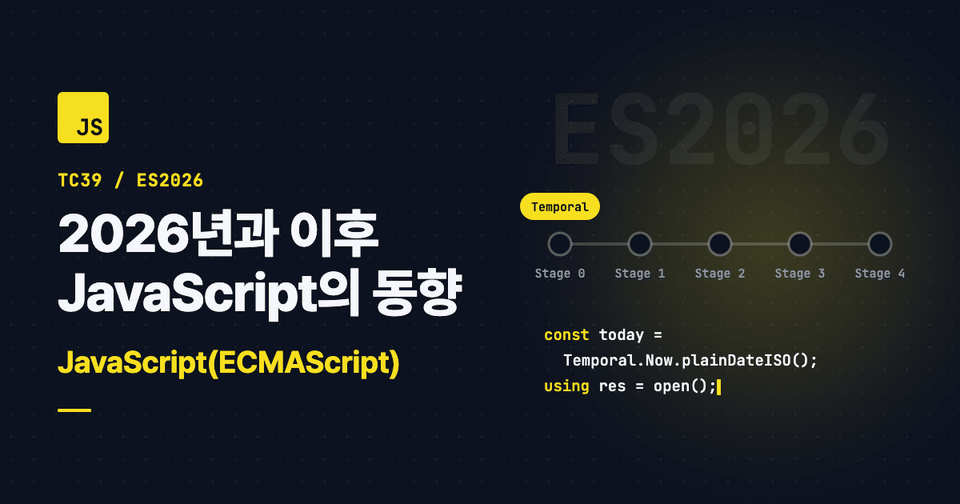 2026년과 이후 JavaScript의 동향 - JavaScript(ECMAScript)